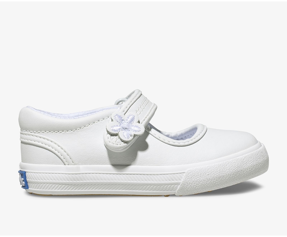 Keds Slip Ons White - Ella Mary Jane - Kids DAUKHR-150